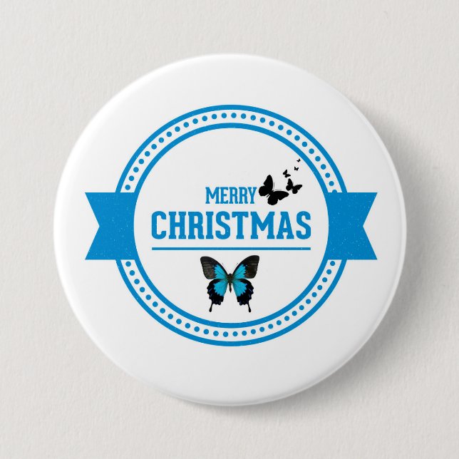 Badge Rond 7,6 Cm Joyeux Noël (Devant)