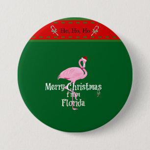 Badge Rond 7,6 Cm Joyeux Noël de Floride