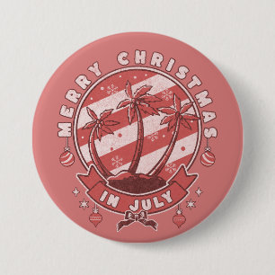 Badge Rond 7,6 Cm Joyeux Noël en juillet