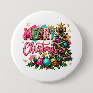 Badge Rond 7,6 Cm Joyeux Noël prépa