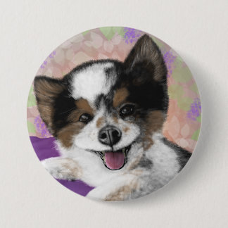 Badge Rond 7,6 Cm Joyeux visage de chien