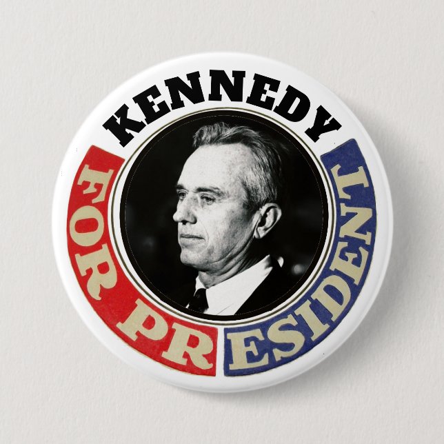 Badge Rond 7,6 Cm Jr. de Robert F. Kennedy pour le président (Devant)