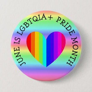Badge Rond 7,6 Cm Juin est le bouton du mois de la fierté LGBTQIA+