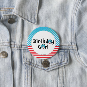 Badge Rond 7,6 Cm Jumeaux Thing One Thing Two Anniversaire Fille d