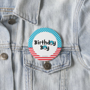 Badge Rond 7,6 Cm Jumeaux Thing One Thing Two Anniversaire Garçon