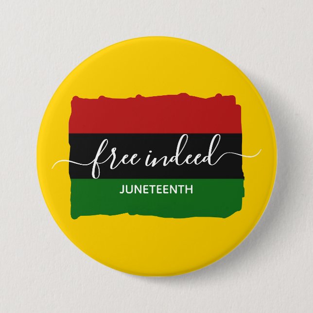 Badge Rond 7,6 Cm JUNETEENTH Moderne Vraiment Libre (Devant)