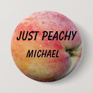 Badge Rond 7,6 Cm Juste couleur pêche