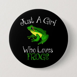 Badge Rond 7,6 Cm Juste une fille qui aime les grenouilles Amoureux 