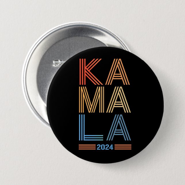 BADGE ROND 7,6 CM KA MA LA (Devant & derrière)