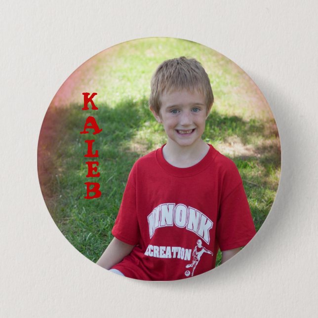 Badge Rond 7,6 Cm kaleb (Devant)