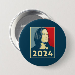 Badge Rond 7,6 Cm Kamala Harris 2024