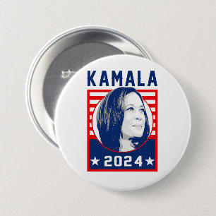 Badge Rond 7,6 Cm Kamala Harris 2024
