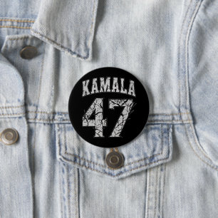 Badge Rond 7,6 Cm Kamala Harris 47 e Président USA Amérique 2024