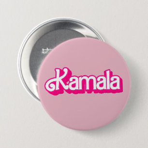 Badge Rond 7,6 Cm Kamala Harris en rose