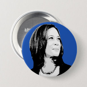 Badge Rond 7,6 Cm Kamala Harris Portrait