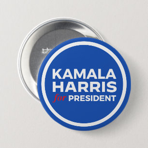 Badge Rond 7,6 Cm Kamala Harris pour le président