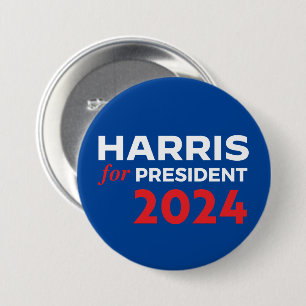 Badge Rond 7,6 Cm Kamala Harris pour le président 2024