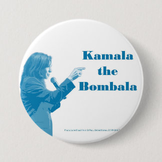Badge Rond 7,6 Cm Kamala le Bombala (bleu)
