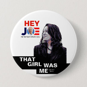 Badge Rond 7,6 Cm Kamala plaisantait