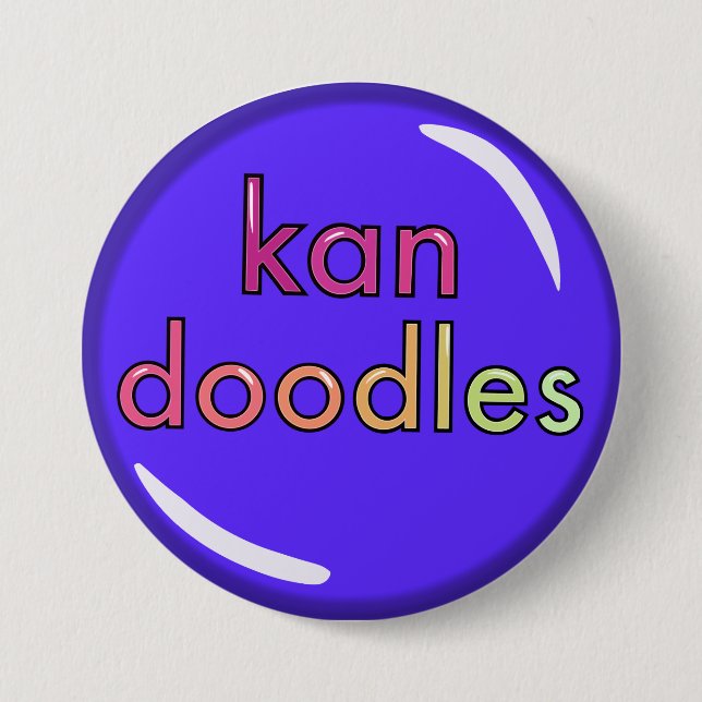 Badge Rond 7,6 Cm ©kandoodles bouton épingle (Devant)