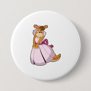Badge Rond 7,6 Cm Kangaroo comme mariée avec robe Mariage