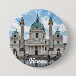 Badge Rond 7,6 Cm Karlskirche à Vienne, Autriche