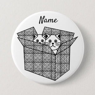 Badge Rond 7,6 Cm Kittens dans une boîte Thunder_Cove