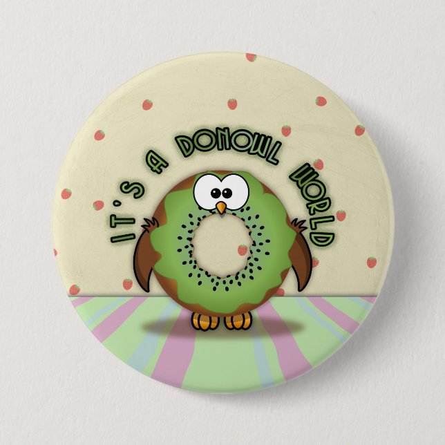 Badge Rond 7,6 Cm kiwi donowl (Devant)