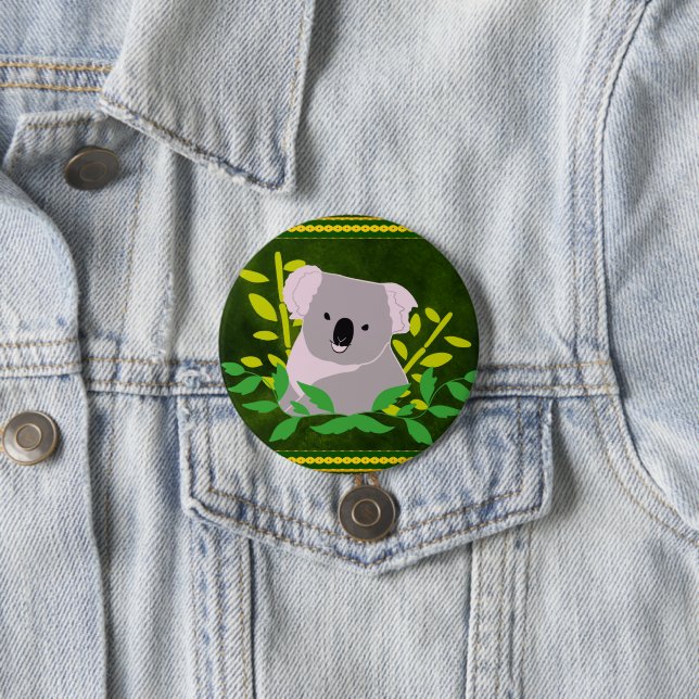 Badge Rond 7,6 Cm Koala (En situation)