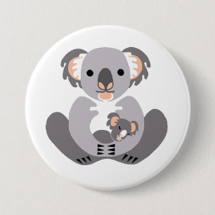 Badge Rond 7,6 Cm Koala- Marsupial - La faune australienne -