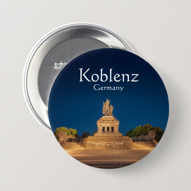 Badge Rond 7,6 Cm Koblenz Allemagne Souvenir (Devant & derrière)