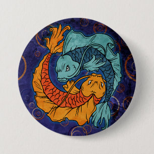 Badge Rond 7,6 Cm Koi Fish