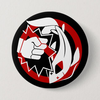 Badge Rond 7,6 Cm Koi poinçonnant le bouton interdit