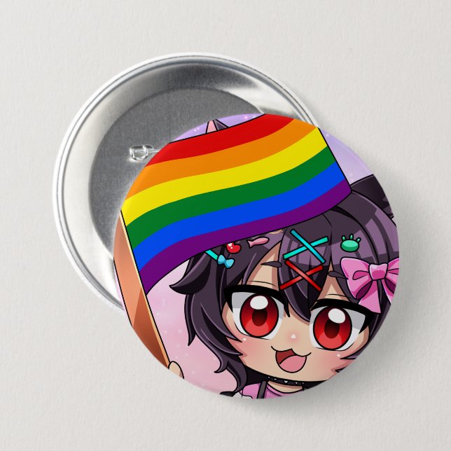 Badge Rond 7,6 Cm Kota Pride Pin (Devant & derrière)