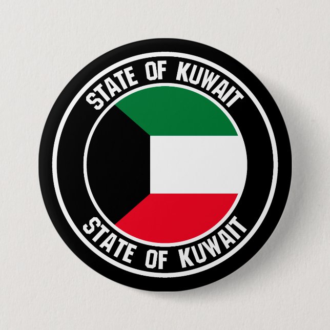 Badge Rond 7,6 Cm Kuwait Round Emblem (Devant)
