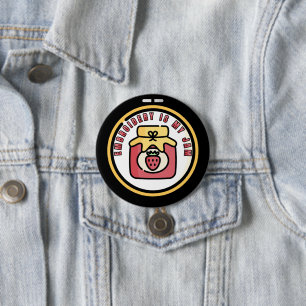 Badge Rond 7,6 Cm La broderie est ma confiture