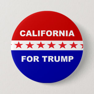 Badge Rond 7,6 Cm La Californie pour Trump