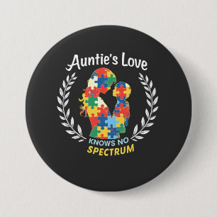 Badge Rond 7,6 Cm La conscience de l'autisme de l'amour de la tante