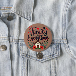 Badge Rond 7,6 Cm La famille tout Cottagecore