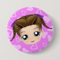 La fille mignonne de Chibi collant la langue se