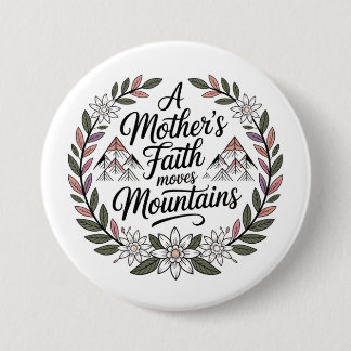 Badge Rond 7,6 Cm La foi d'une mère déplace des montagnes