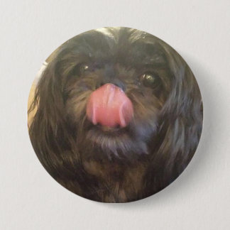 Badge Rond 7,6 Cm La goupille mignonne de chien, et la langue
