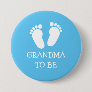 Badge Rond 7,6 Cm La GRAND-MAMAN À ÊTRE des étapes de pied de bé