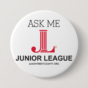 BADGE ROND 7,6 CM LA LIGUE JUNIOR ME DEMANDENT DE ME BOUTONNER