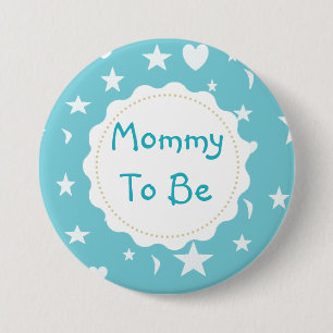 Badge Rond 7,6 Cm La maman à être des étoiles, des lunes et coeur