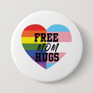 Badge Rond 7,6 Cm La maman libre étreint des boutons de LGBTQ