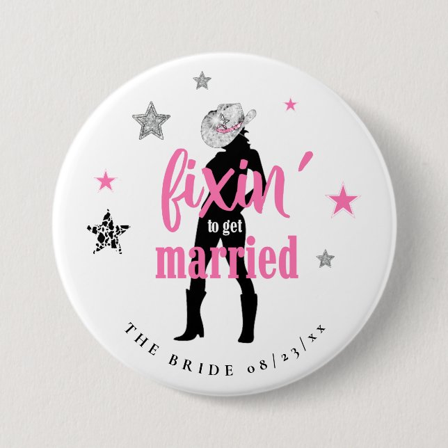 Badge Rond 7,6 Cm La Mariée Disco Enterrement de Vie de Jeune Fille  (Devant)