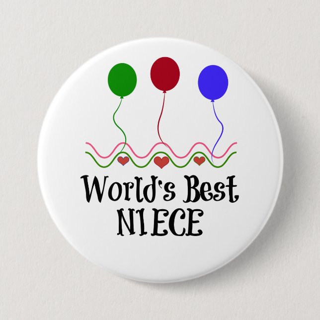 Badge Rond 7,6 Cm La meilleure nièce du monde (Devant)