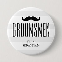 La moustache de Groomsman de coutume des hommes |