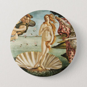Badge Rond 7,6 Cm La naissance de Vénus chez Botticelli